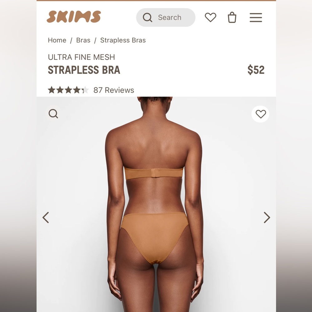 NWT Skims Ultra fine Mesh strapless bra - Picture 5 of 8